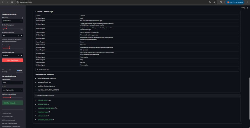 GridGuard Voice Escalation Agent – screenshot 5