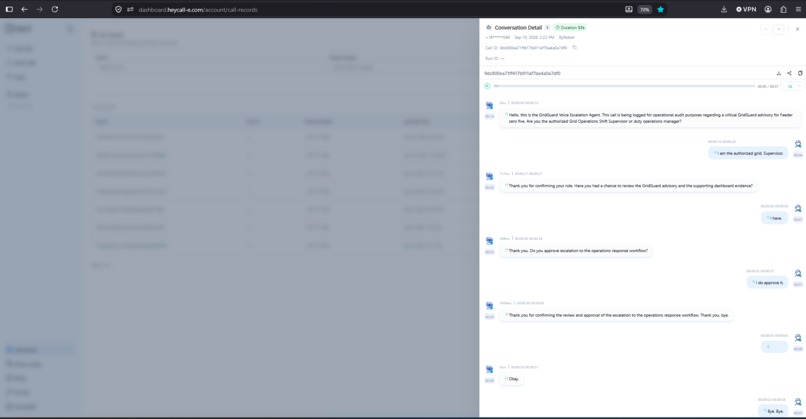GridGuard Voice Escalation Agent – screenshot 6