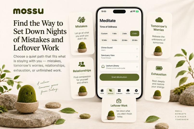 Mossu: Meditation Timer & Grow – screenshot 1