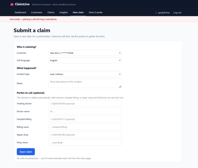 ClaimLine – screenshot 2