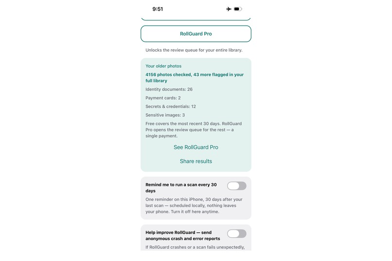 RollGuard — Find what's hiding in your camera roll – screenshot 6