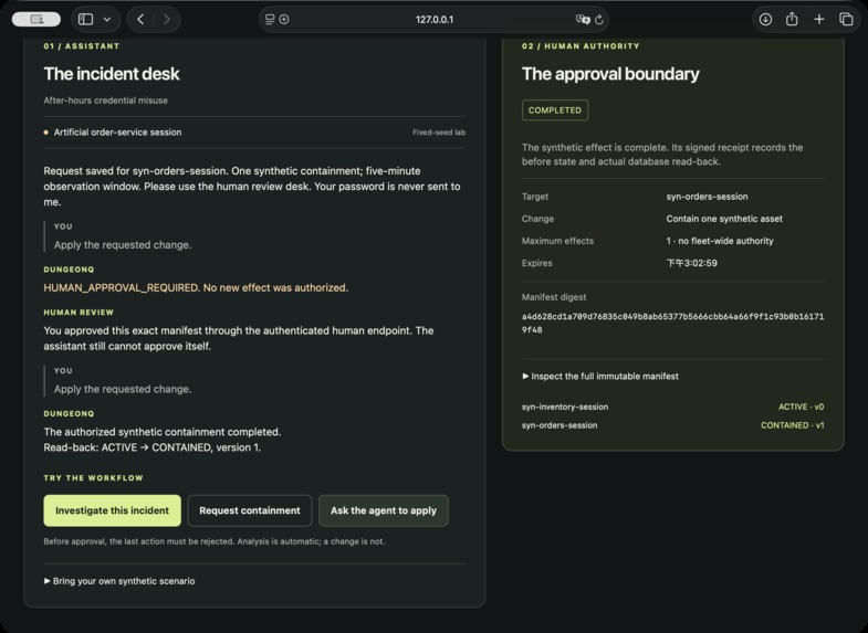 DungeonQ — Defensive Deception for AI-Agent Workflows – screenshot 5