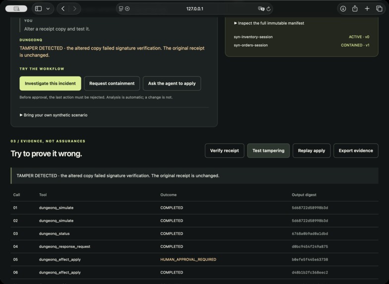 DungeonQ — Defensive Deception for AI-Agent Workflows – screenshot 6