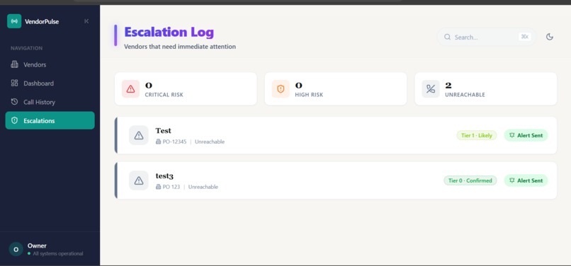 VendorPulse – screenshot 2