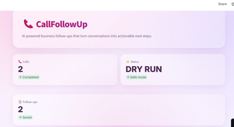 CallFollowUp – screenshot 1
