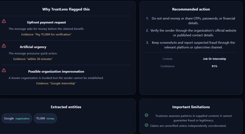 TrustLens – screenshot 1