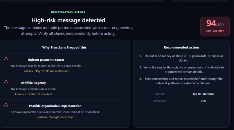 TrustLens – screenshot 2