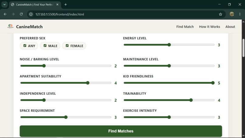CanineMatch – screenshot 2