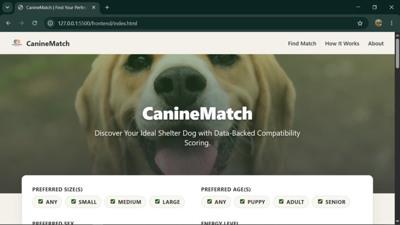 CanineMatch – screenshot 1
