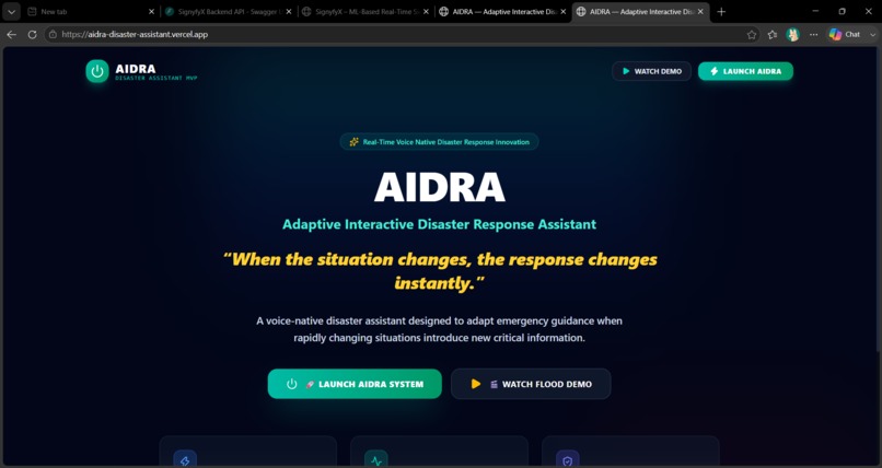 AIDRA – Adaptive Interactive Disaster Response Assistant – screenshot 1