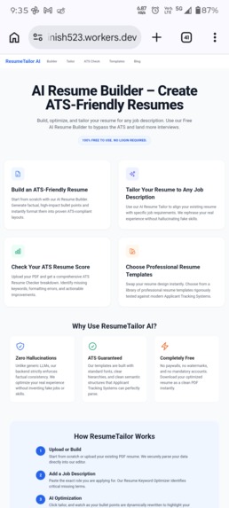 ResumeTailor AI – screenshot 1