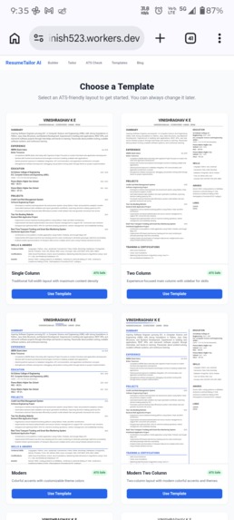 ResumeTailor AI – screenshot 2