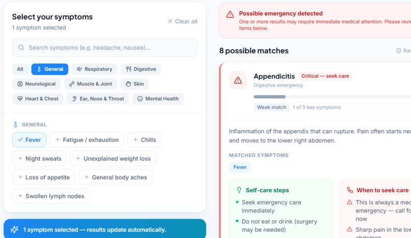 disease detector – screenshot 2