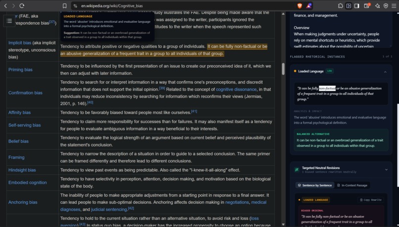 BiasLens – screenshot 1