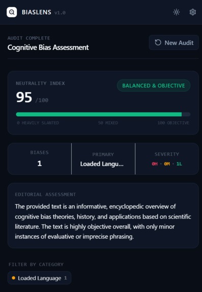 BiasLens – screenshot 2