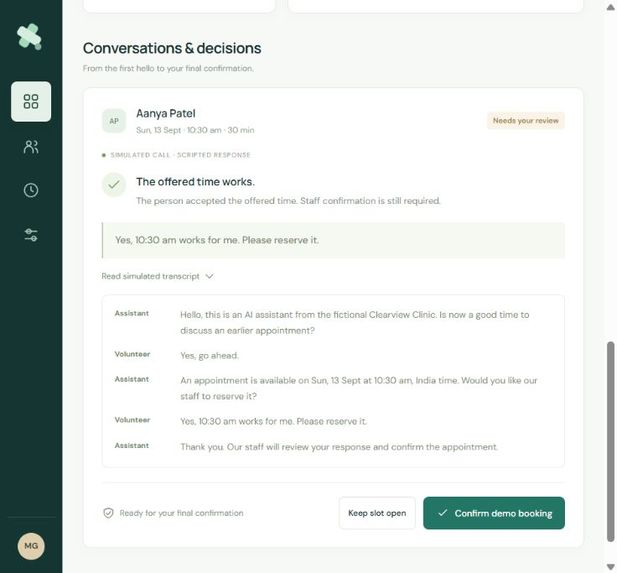 Clinic Slot Assistant – screenshot 3