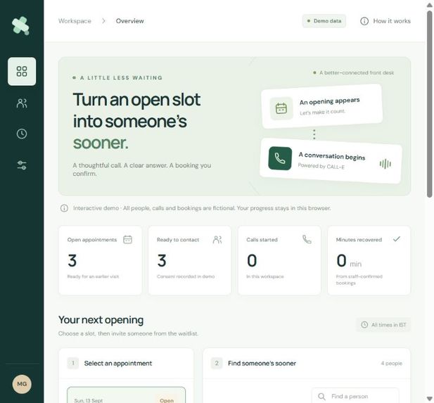 Clinic Slot Assistant – screenshot 1