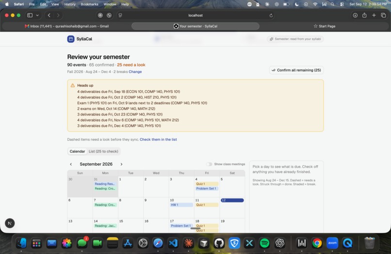 SyllaCal – screenshot 3