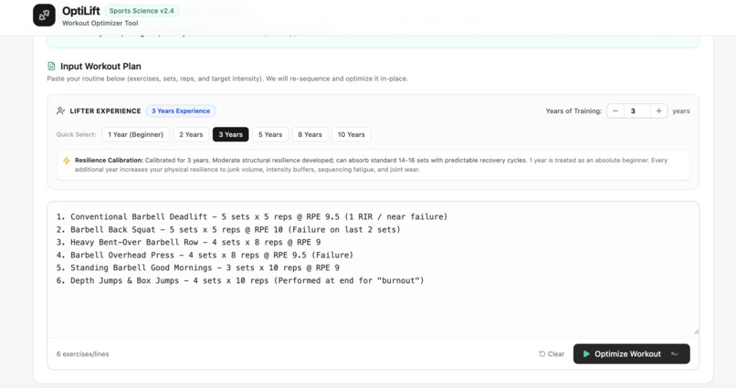 OptiLift – screenshot 2