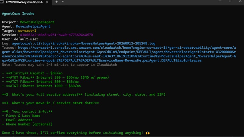 MoversHelperAgent – screenshot 2