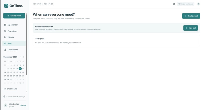OnTime – screenshot 2