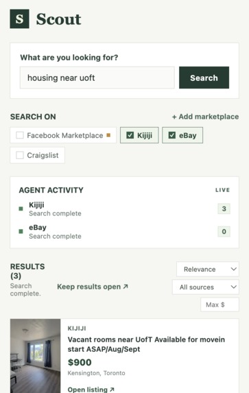 Scout - Secondhand Search – screenshot 1