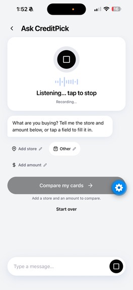 CreditPick – screenshot 2