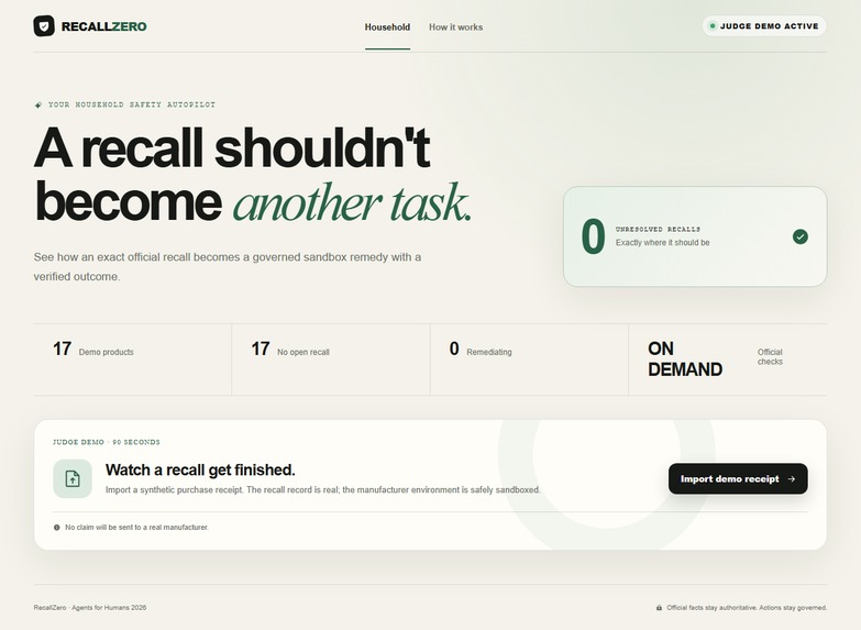RecallZero – screenshot 1