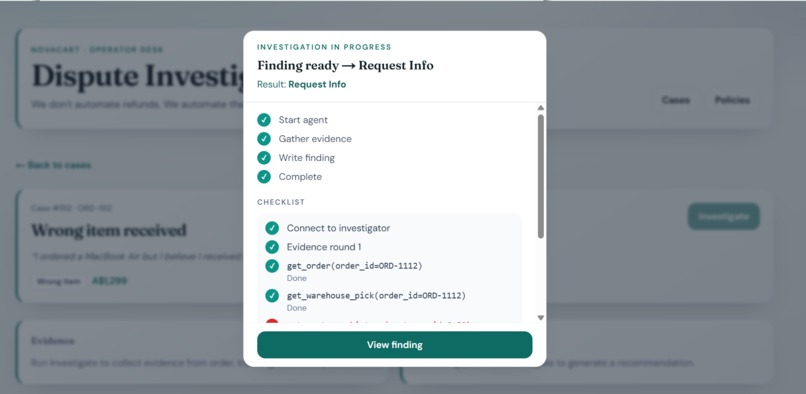 E-Commerce Dispute Investigator – screenshot 3