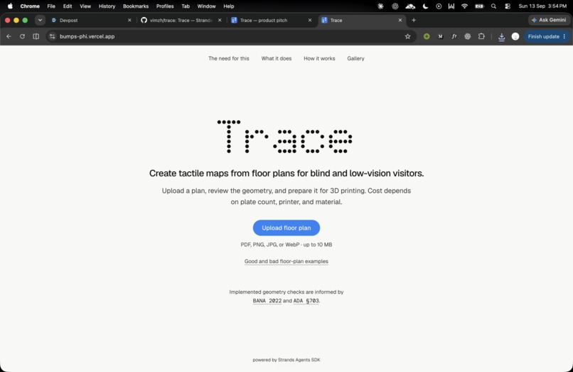 Trace – screenshot 1