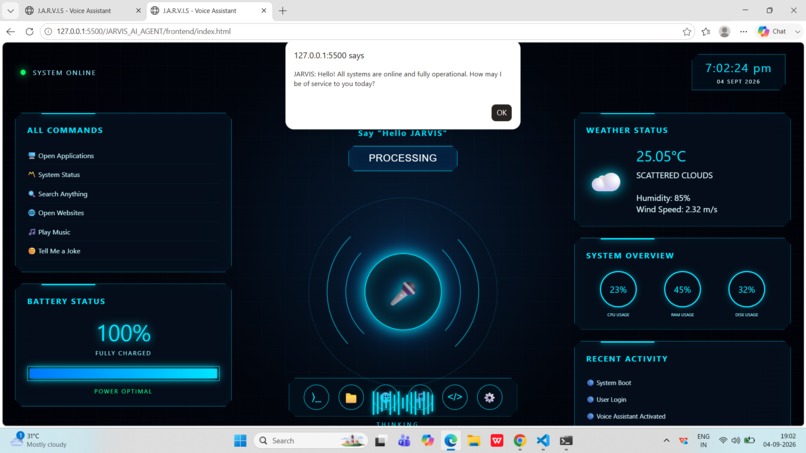 Jarvis Personal Assistant – screenshot 1