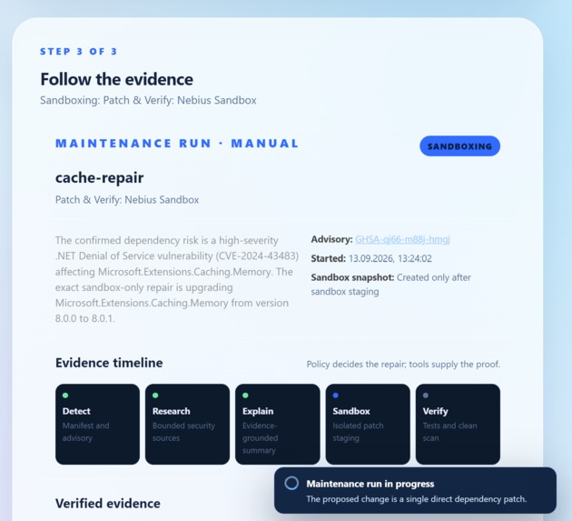 Agents Squad -  Sandbox-Verified Dependency Repair – screenshot 3