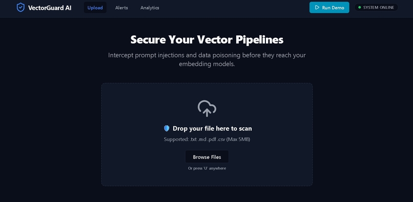 VectorGuard-Ai – screenshot 1