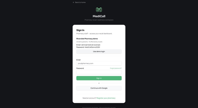 MediCall – screenshot 2