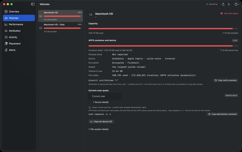 LumeFS – screenshot 2