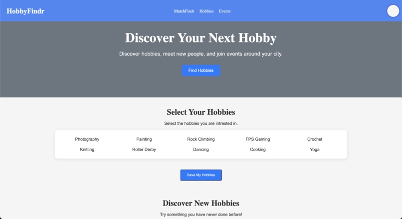 HobbyFindr – screenshot 1