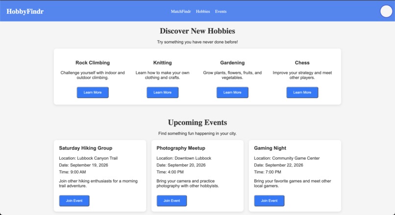 HobbyFindr – screenshot 2