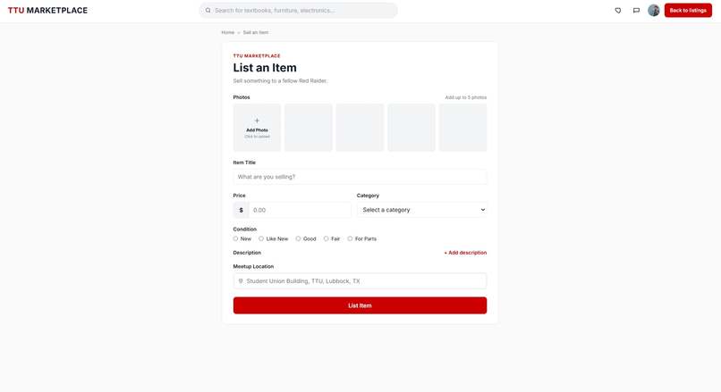 TTU Marketplace – screenshot 4