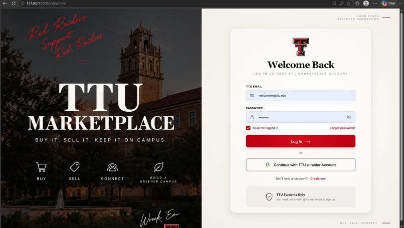 TTU Marketplace – screenshot 1
