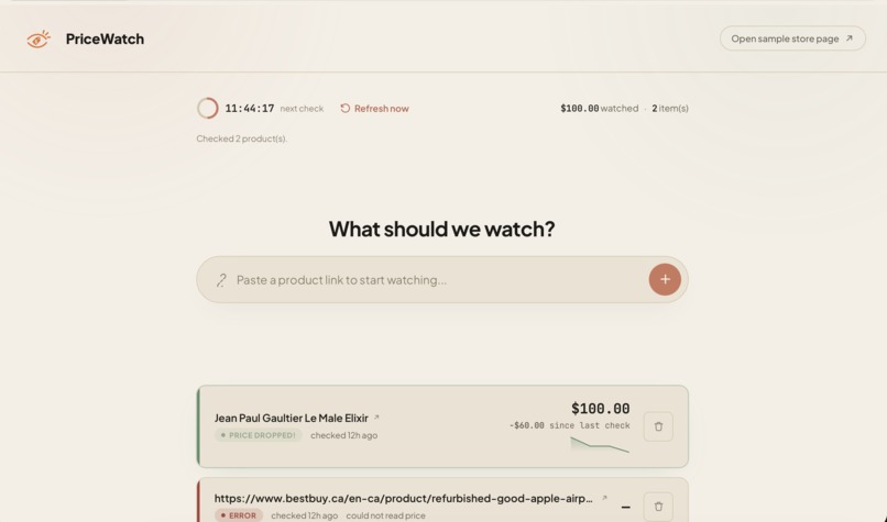 PriceWatch – screenshot 1