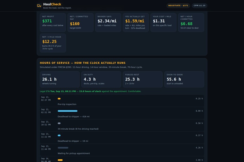 HaulCheck – screenshot 3