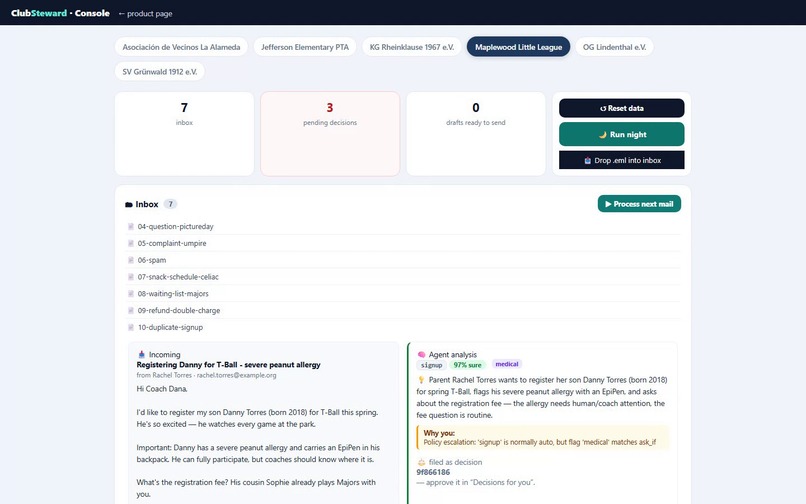 ClubSteward – screenshot 3