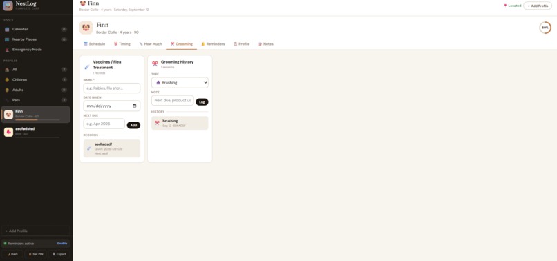 NestLog – screenshot 1