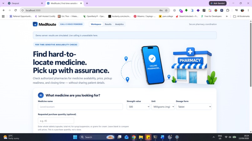 MedRoute — Find medicine, faster – screenshot 1