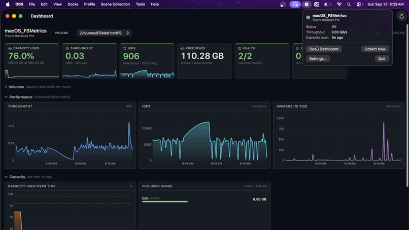 macOS FSMetrics – screenshot 1