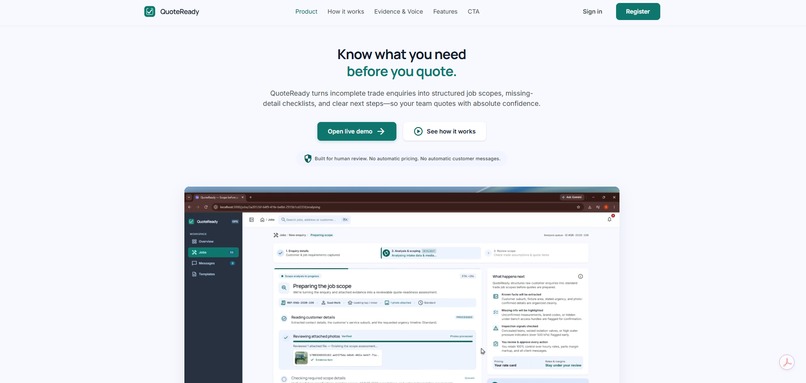 QuoteReady – screenshot 1
