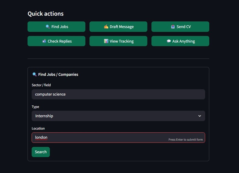 job Application Agent – screenshot 1