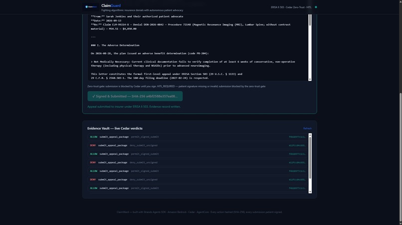 ClaimWard: Autonomous Patient Advocate – screenshot 3