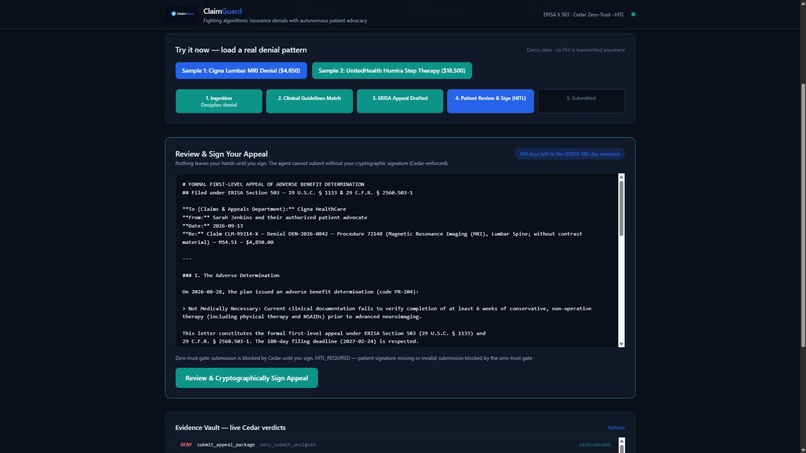 ClaimWard: Autonomous Patient Advocate – screenshot 4