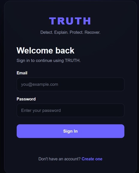 TRUTH — AI-Powered Scam Detection & Response System – screenshot 2